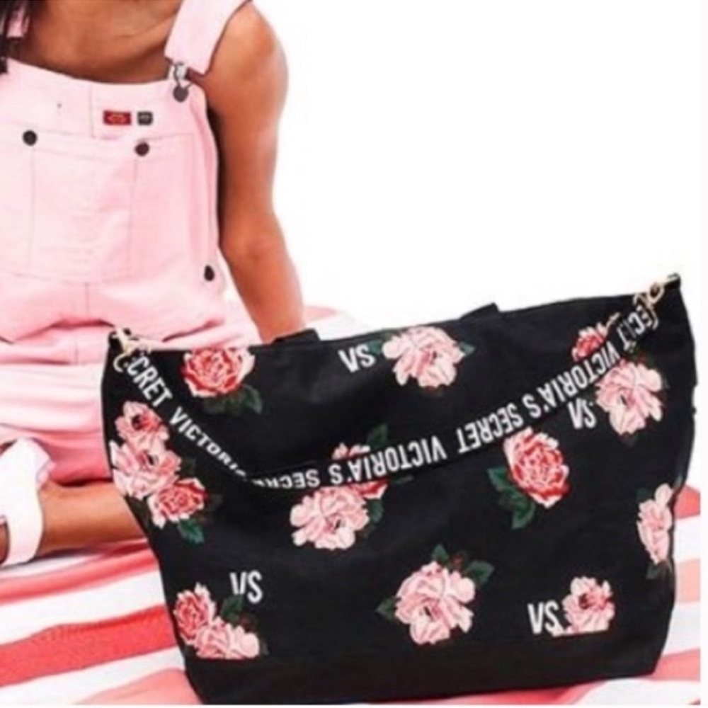 NWT Victoria's Secret XL Weekender Travel Tote Beach Bag w/Removable Strap - Picture 15 of 15